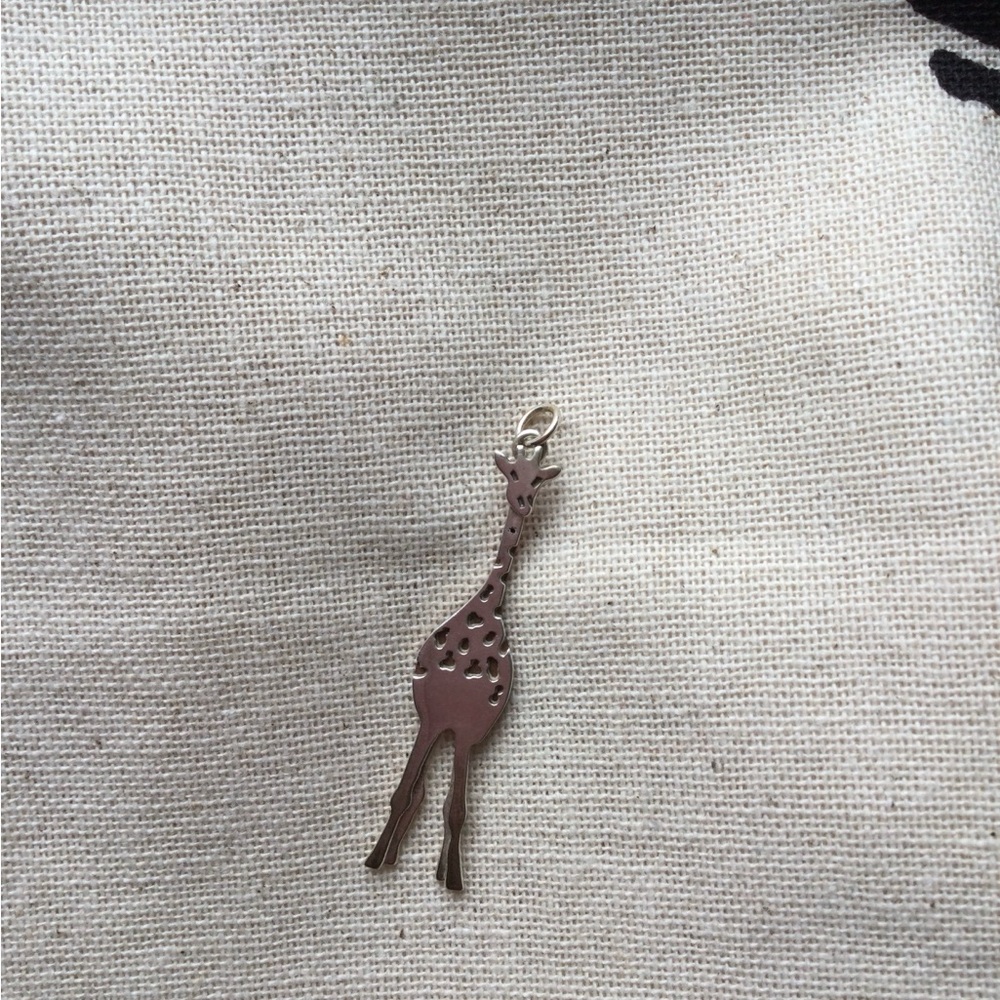 Sterling Silver and Copper mixed metal Giraffe Pendant for necklace or bracelet